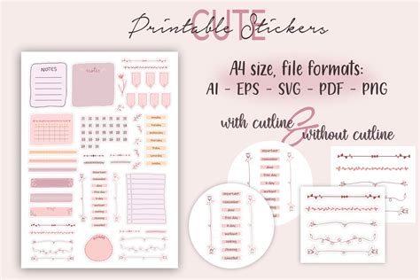 Download Planner Stickers Cut Files