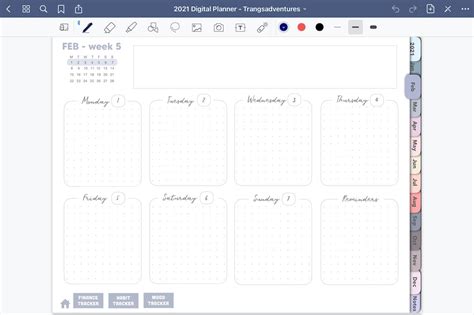 Planner Template For Goodnotes