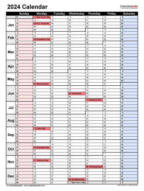 School Calendars 2024/2025 Free Printable PDF templates