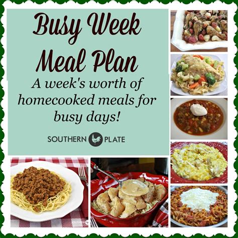 Planning and Preparing Meals for Busy Days