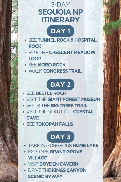 Planning Sequoia Visit