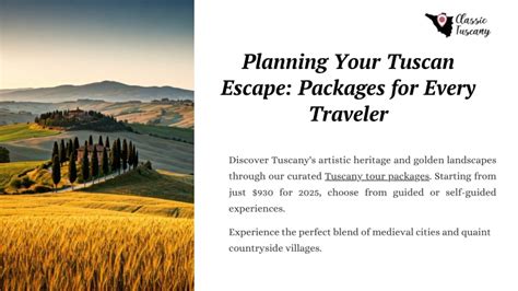 Planning Tuscan Tour