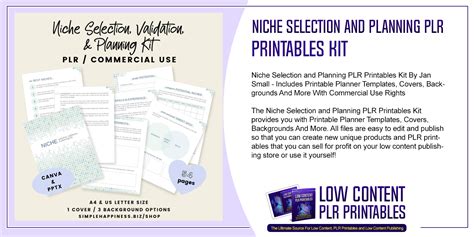 Planning and Niche Selection