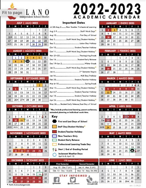 Plano West Calendar
