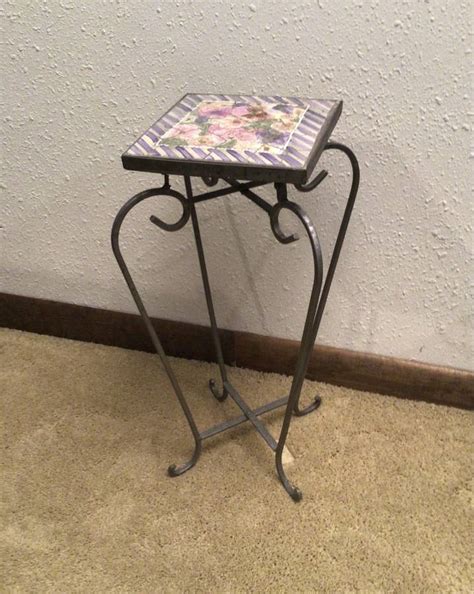 Plant Stand With Tile Top