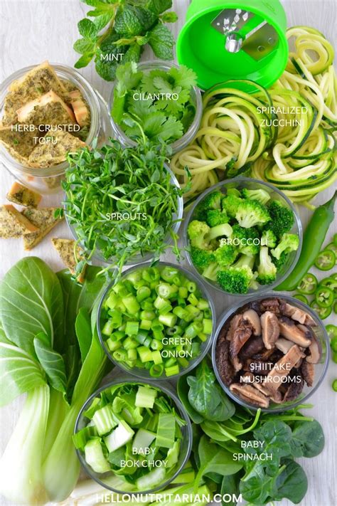 Plant-Based Pho Toppings and Textures