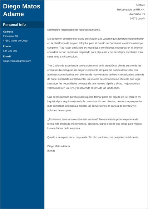 Plantilla Carta De Presentacion