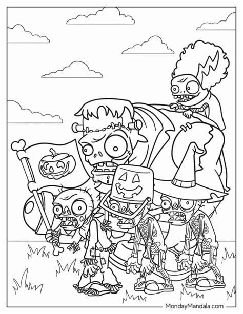 Plants And Zombies Coloring Pages