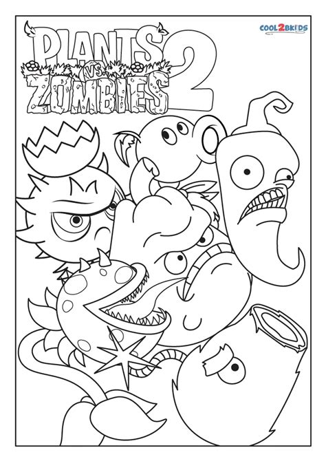Plants Vs Zombies 2 Coloring Pages