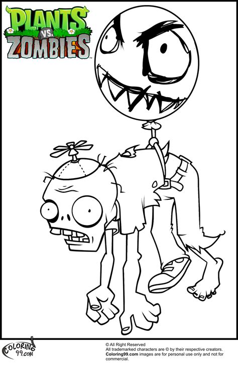Plants Vs Zombies Coloring Pages Printable