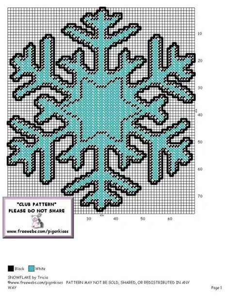 Plastic Canvas Snowflake Patterns