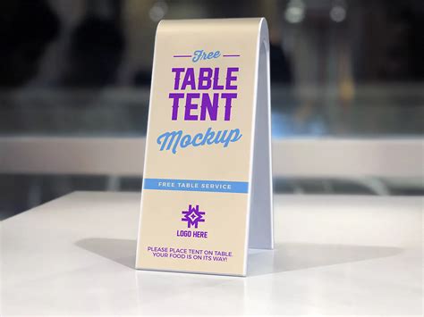 Plastic Table Tent Mockup