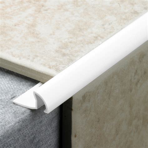 DumaWall J Trim 0.9375in W x 60in L PVC Tile Edge Trim in the Tile Edge Trim department at
