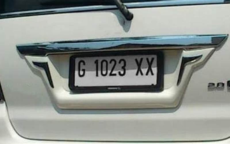 Plat Nomor Kendaraan Indonesia