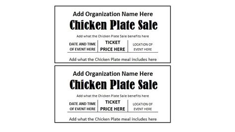 Get Our Example of Steak Plate Sale Ticket Template Ticket template