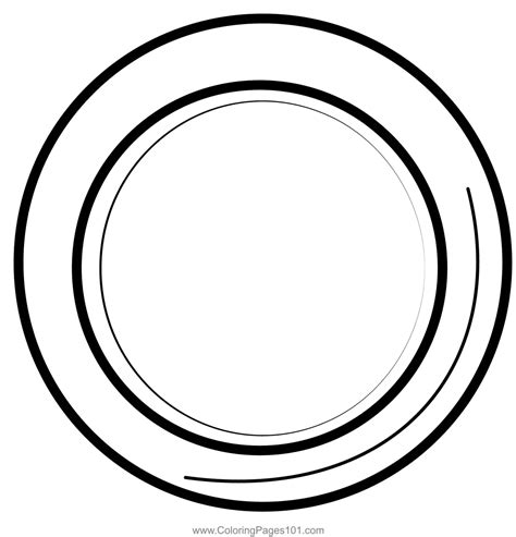 Plate Coloring Page