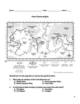 Plate Tectonics Lab Answer Key