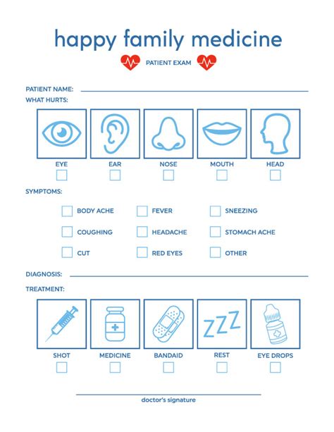 Play Printables Pretend Doctor Forms