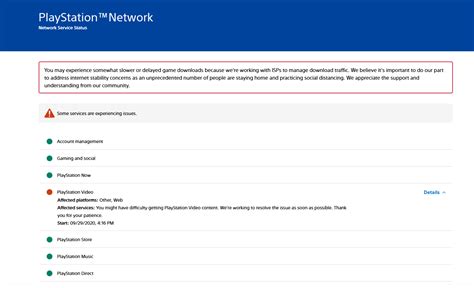 PlayStation Network Server Status