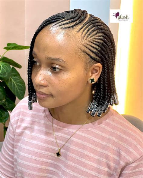 Playful Cornrows on Short Hair