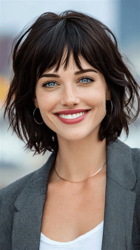 Playful Shag with Bangs