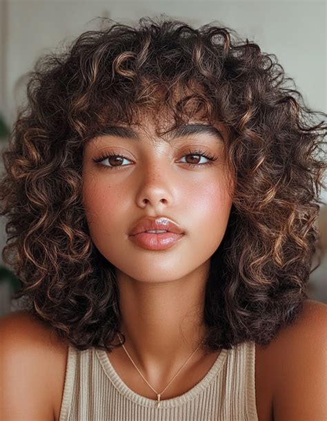 Playful Shoulder-Length Curls