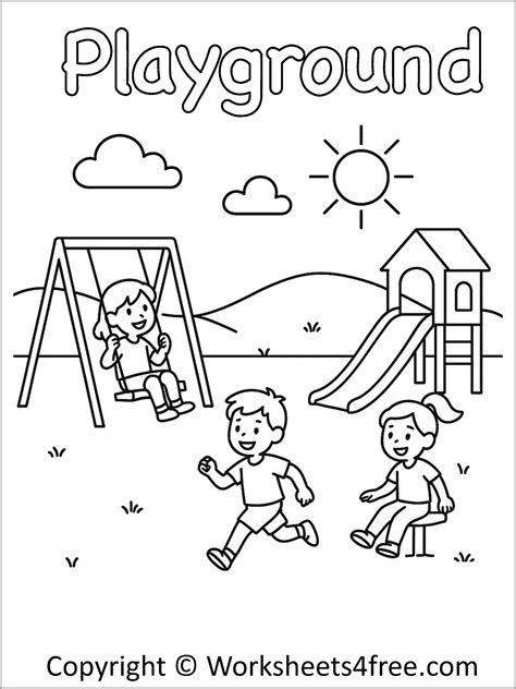 Playground Coloring Pages