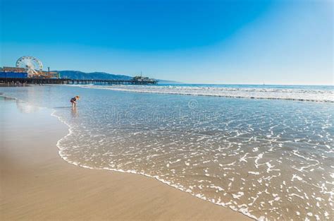 Playing At Santa Monica Beach