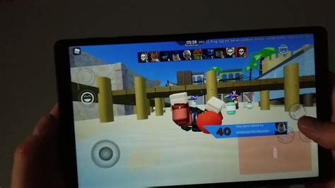 Playing Roblox On Samsung Tab A7 lite - YouTube