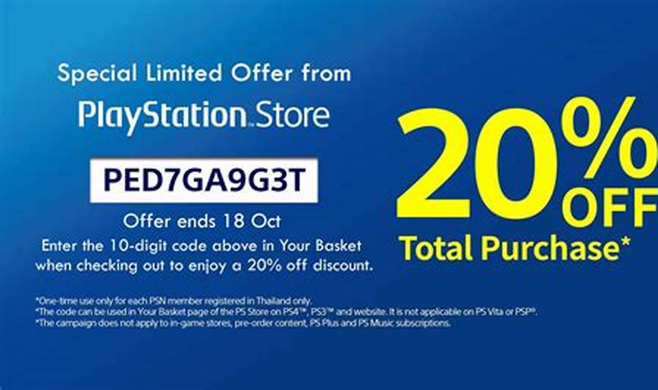 Playstation Store Discount Code 2024