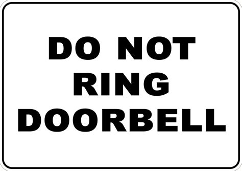 Please Dont Ring Doorbell Sign Printable