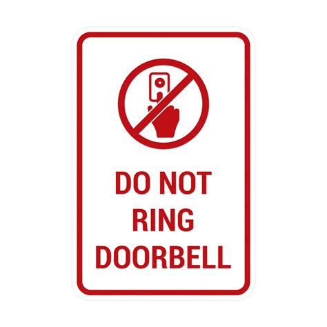 Please Don't Ring Doorbell Sign Printable