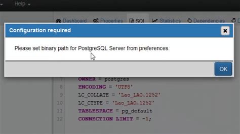 Please Set Binary Path For Postgresql Server From Preferences