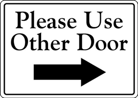 Please Use Other Door Sign Free Printable