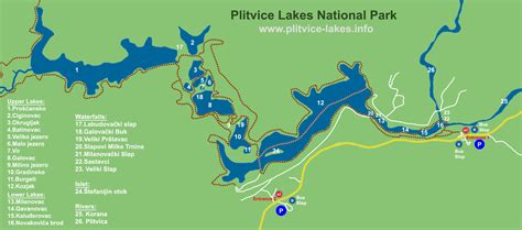 Plitvice Lakes trail map