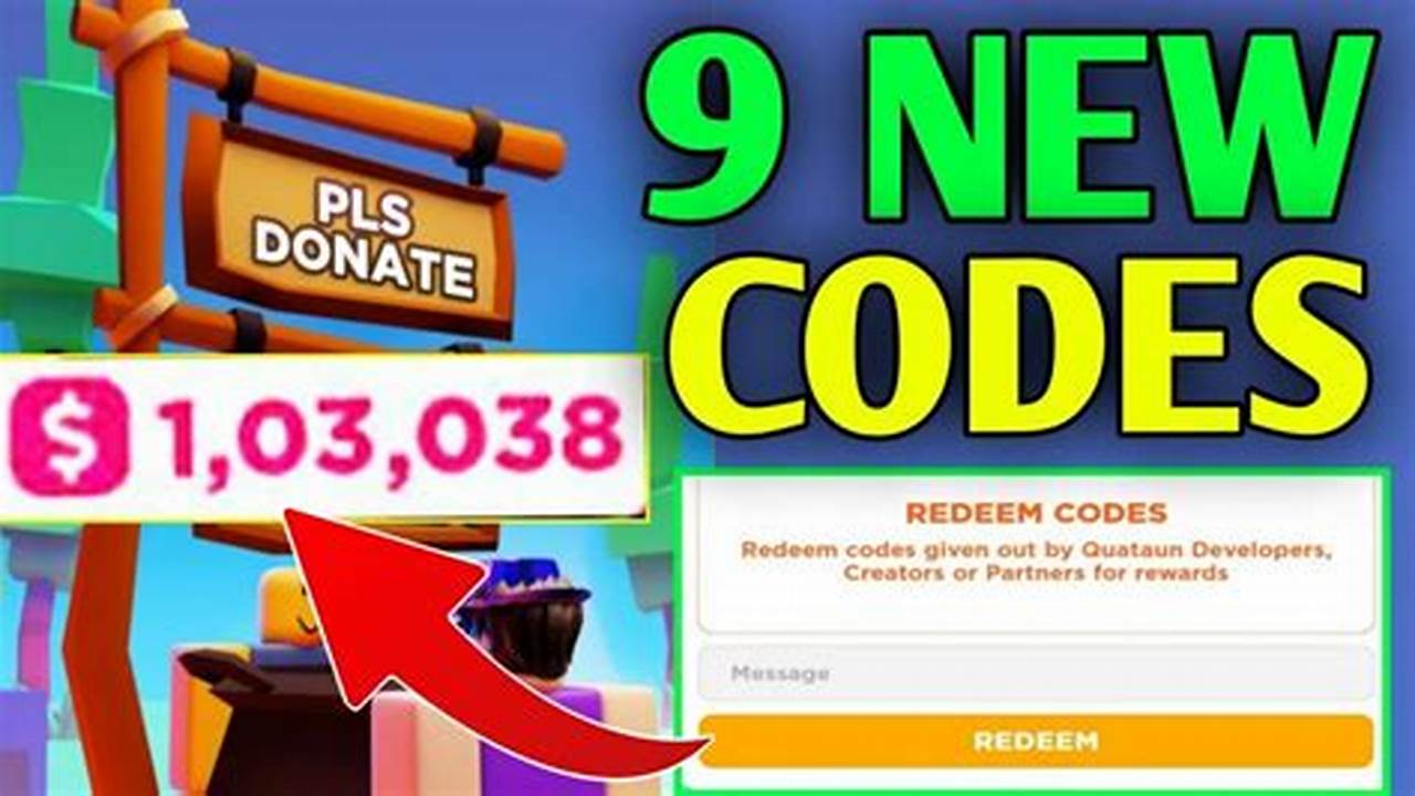 Pls Donate Redeem Codes 2024 Roblox