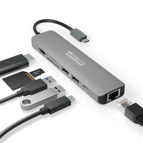 Plugable 7-in-1 USB-C Hub design