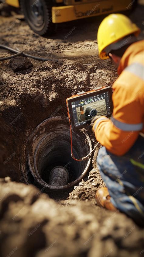Plumber Inspecting Drain Pipe