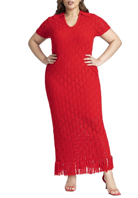 Plus Size Crochet Maxi Dress