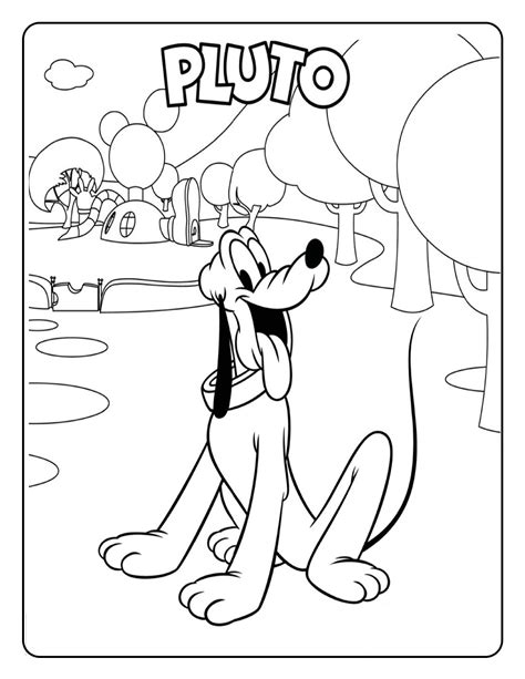 Pluto Disney Coloring Pages