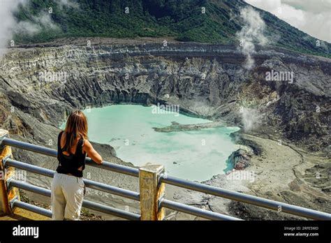Poas Volcano crater view
