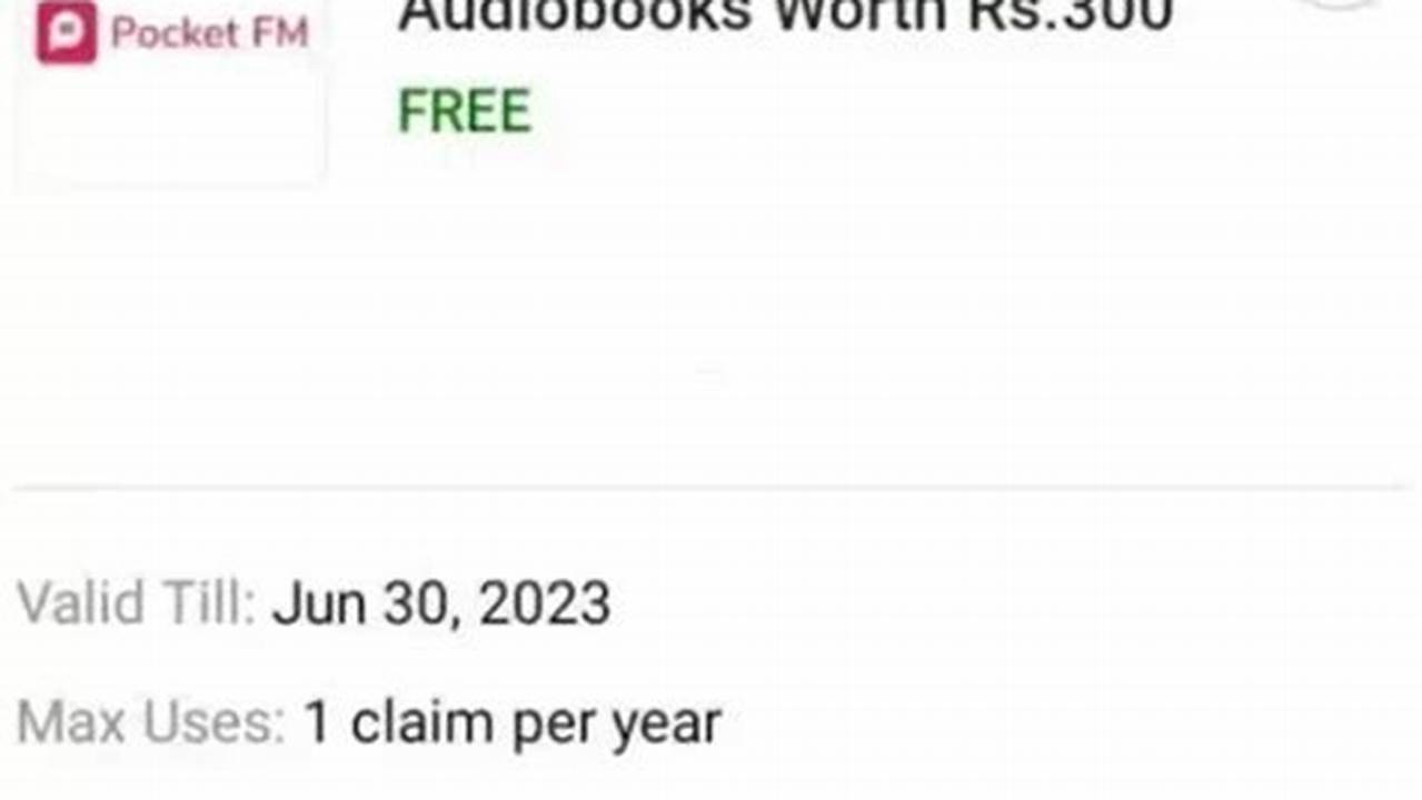 Pocket Fm Free Coins Promo Code 2025
