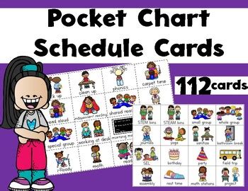 Pocket Chart Schedule Cards Printable