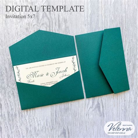 Download Pocketfold Invitation Template SVG File - SVG Design Cameo