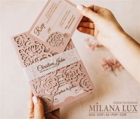 Download Pocketfold Invitation Template SVG File - SVG Design Cricut SVG for Cricut