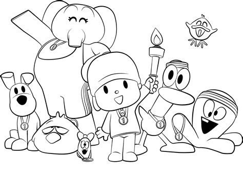 Pocoyo Coloring Page