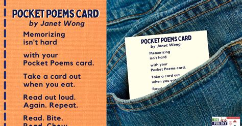 Poem In Your Pocket Template