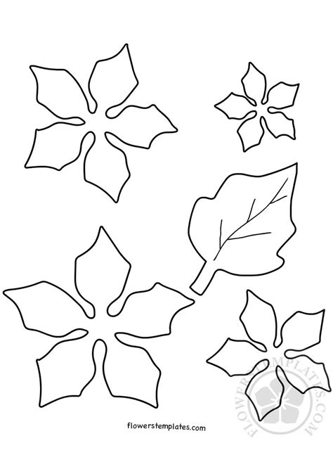 Poinsettia Flower Template Printable