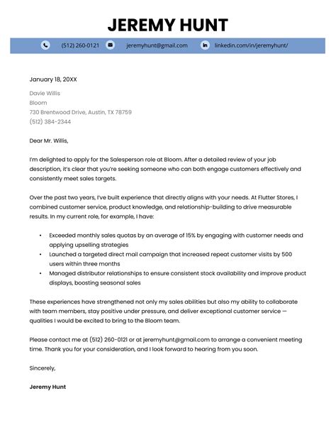 Point Of A Cover Letter