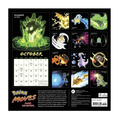 Pokemon Moves Calendar